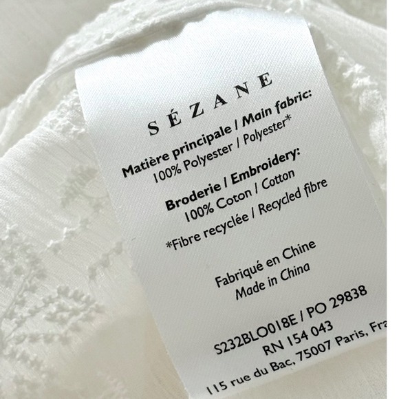 Sézane Valentine Blouse Sz 38 - Picture 11 of 12
